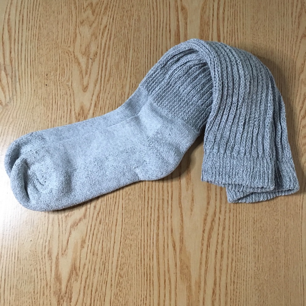 NEW Bundle Of 2 HOOTERS Girl UNIFORM XL LENGTH SCRUNCHIE SOCKS GRAY ONE SIZE